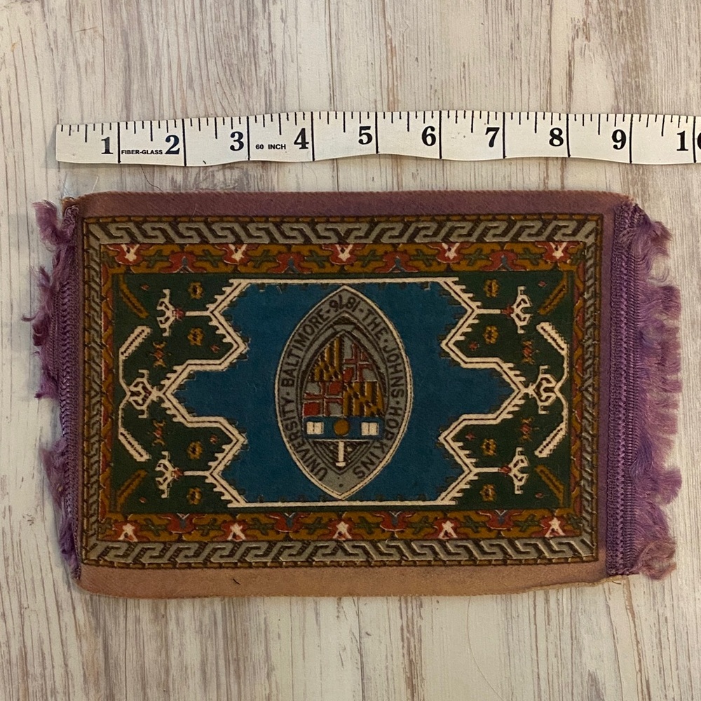 Vintage Tapestry Felt Cigar textile - University of Baltimore